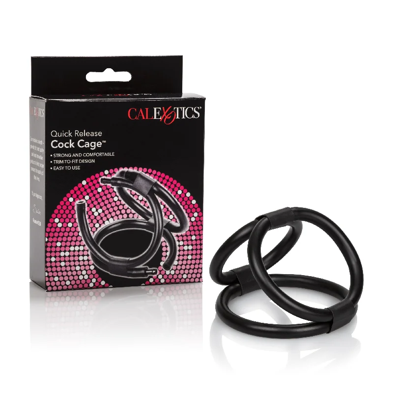 cock ring for strong vibes-Quick Release 3-Ring Cock Cage for Thrilling Adventures