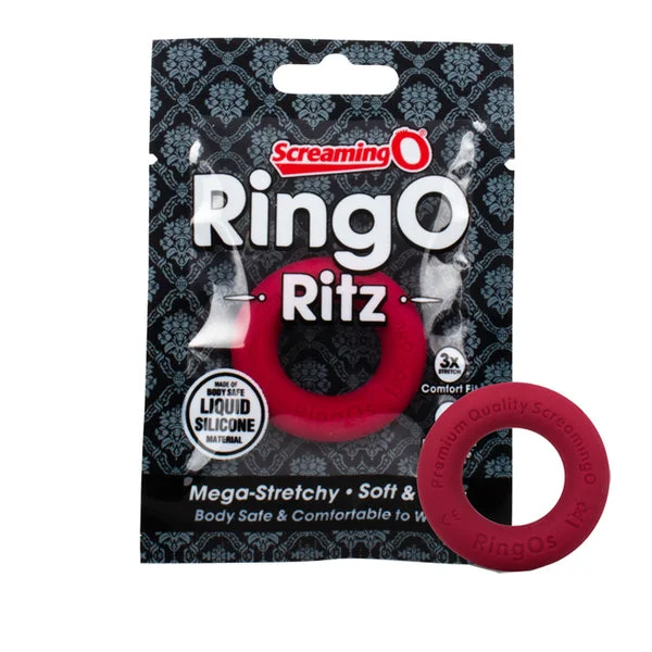 cock ring for sensual couples-RingO Ritz (Red)