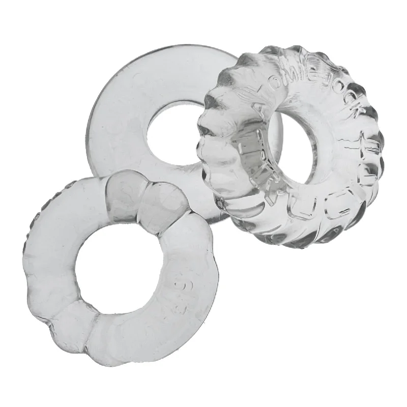 cock ring installation tips-Oxballs Bonemaker Cock Ring Kit 3 Pack Clear