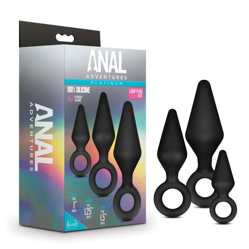 Anal toys for gentle massage-Anal Adventures Platinum Loop Butt Plug Kit