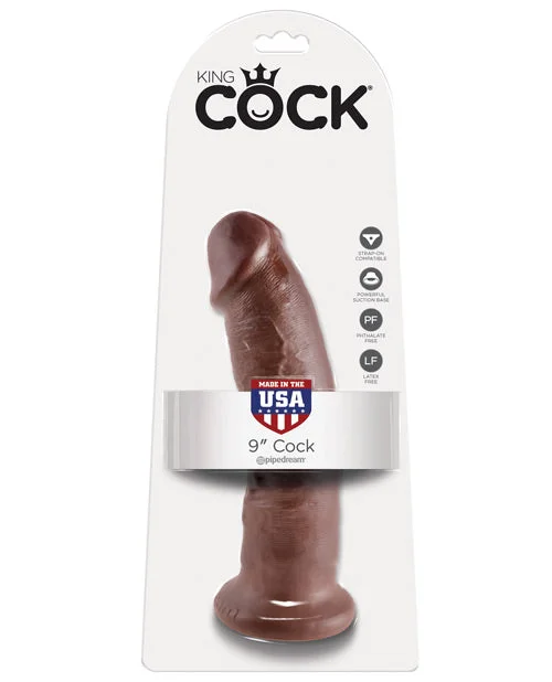 thin pulsing dildo-King Cock 9" Cock - Brown