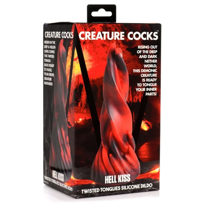 glass black dildo-Creature Cocks ''Hell Kiss'' Twisted Tongues Dildo