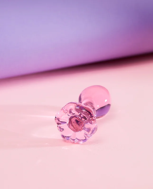 Anal toys with varied texture-Blossom Glass Anal Plug