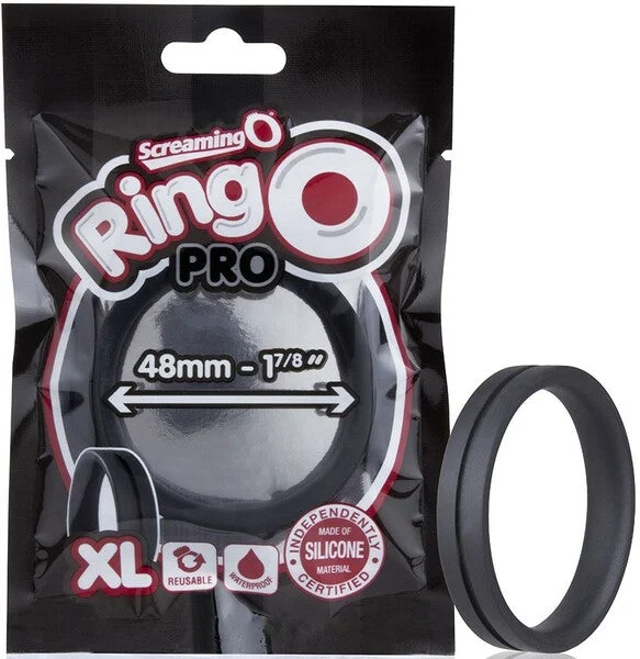 cock ring for casual use-Ring O Pro XL (Black)