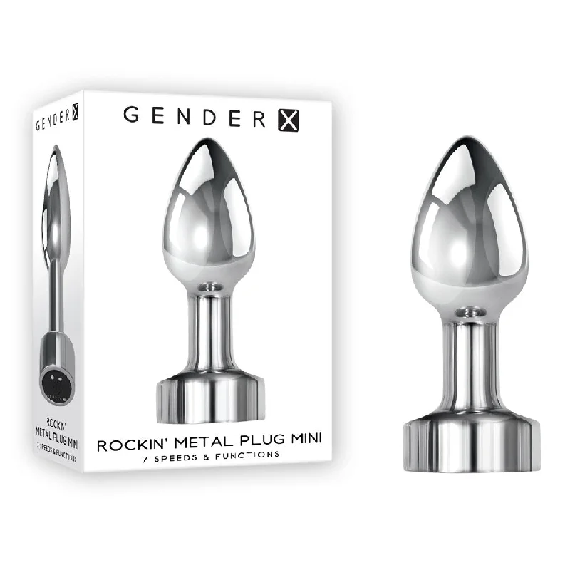 Anal toys for erotic thrill-Gender X ROCKIN METAL PLUG MINI Vibrating Butt Plug