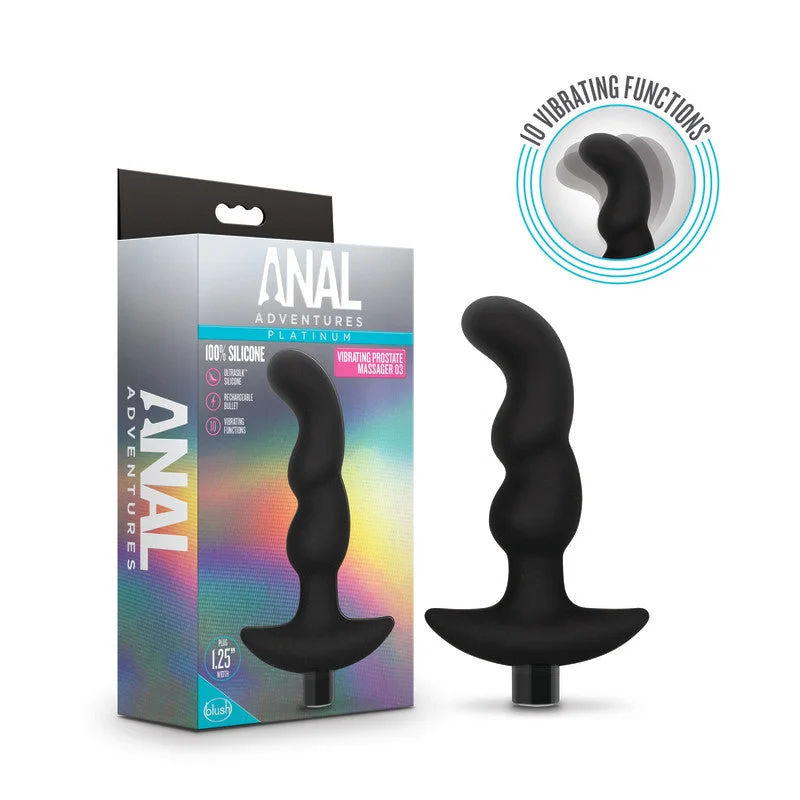 Anal toys for erotic massage-Anal Adventures Platinum Vibrating Prostate Massager 03 Butt Plug