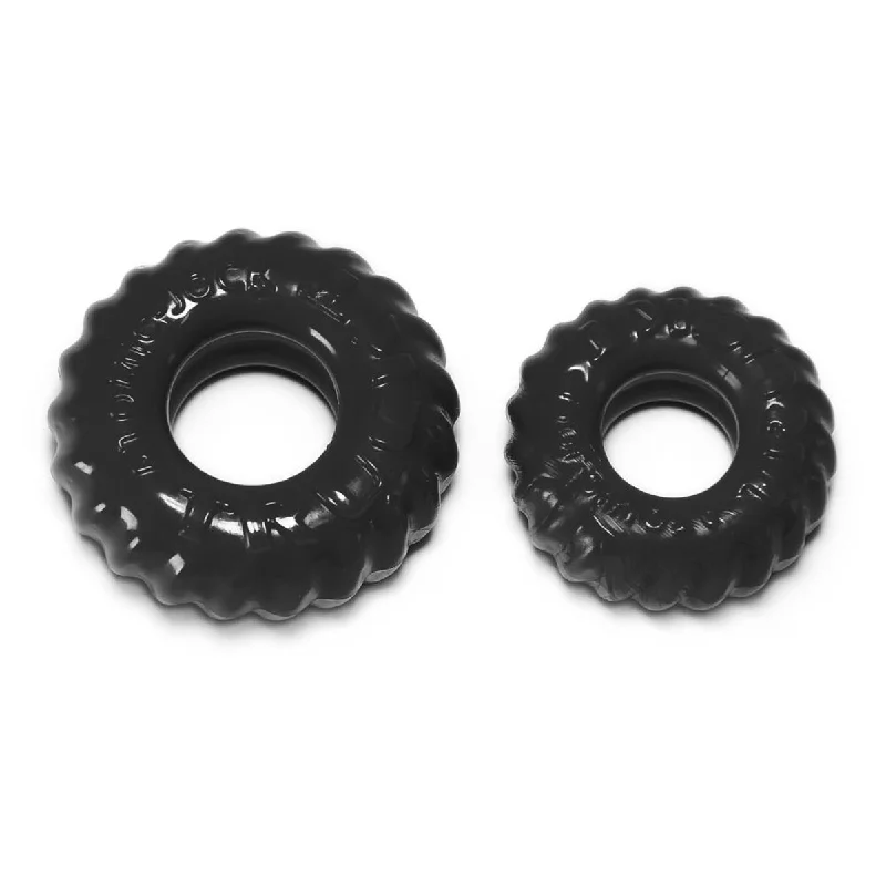 cock ring with stretch fabric-Oxballs Truckt Cock Ring 2 Pack Black