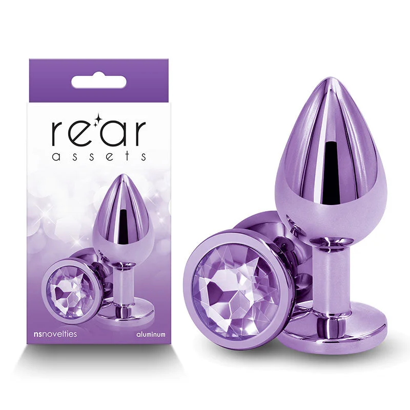 Durable anal toys materials-Rear Assets - Medium Butt Plug - Purple