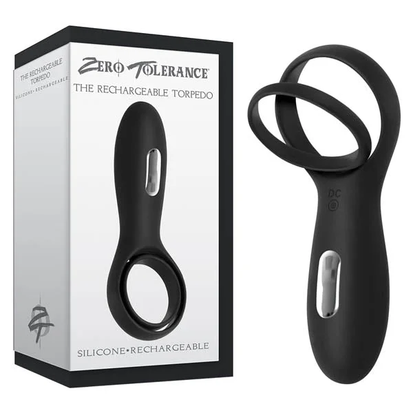 cock ring sizing ideas-Zero Tolerance The Rechargeable Torpedo - Black USB Rechargeable Vibrating Cock Ring