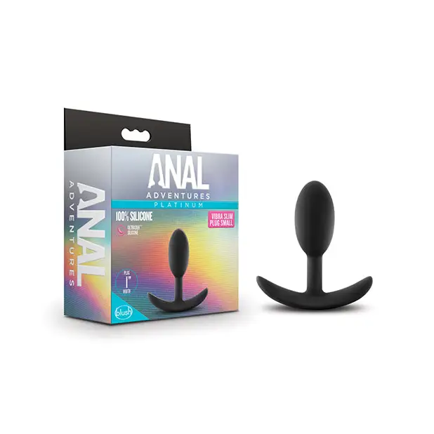 Anal toys for fast shipping-Blush Anal Adventures Platinum Silicone Weighted Vibra Slim Plug