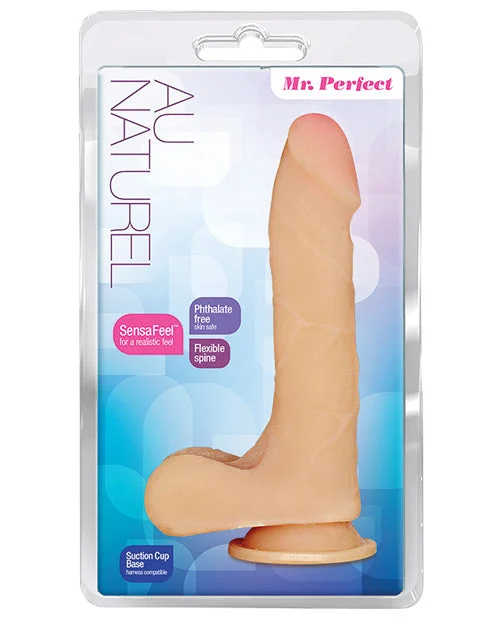 blue smooth dildo-Blush Au Naturel Mister Perfect w/Suction Cup