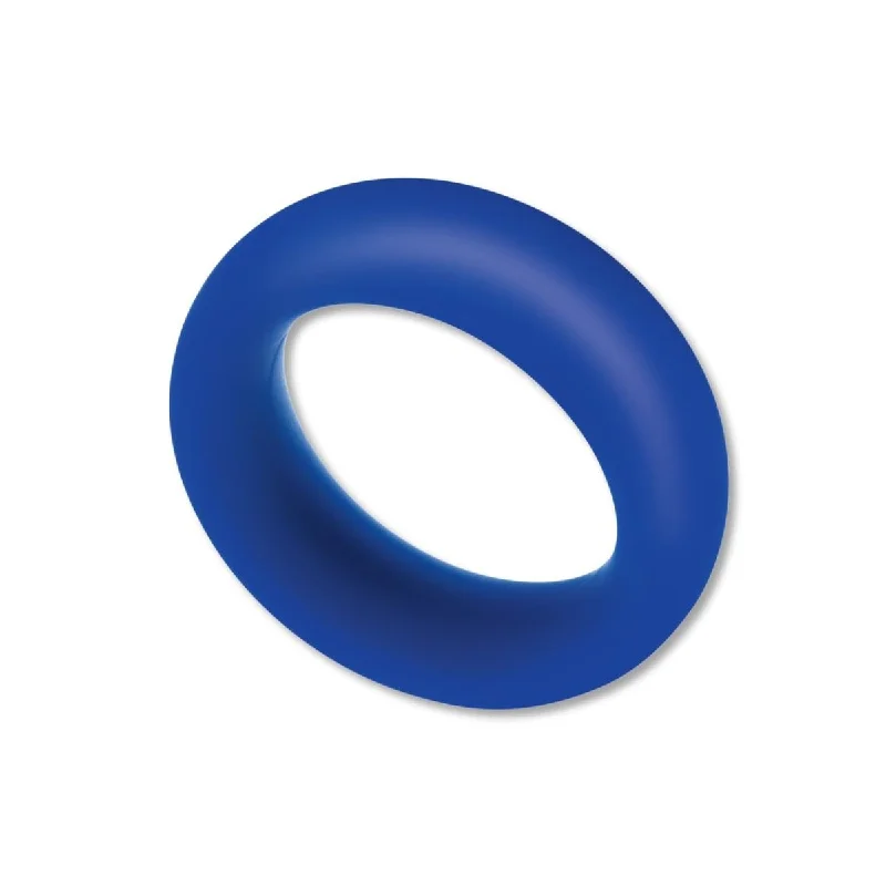 cock ring for long sessions-Zolo Extra Thick Silicone Cock Ring Blue