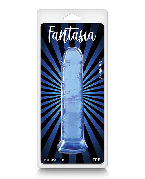 flared base dildo-Fantasia Upper 6.5" Dildo - Blue