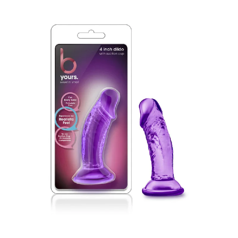 silicone fantasy dildo-B Yours Sweet n' Small 4 in. Dildo Purple