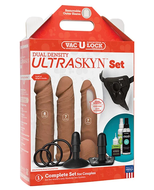 thick black dildo-Vac-U-Lock Dual Density ULTRASKYN Set - Caramel