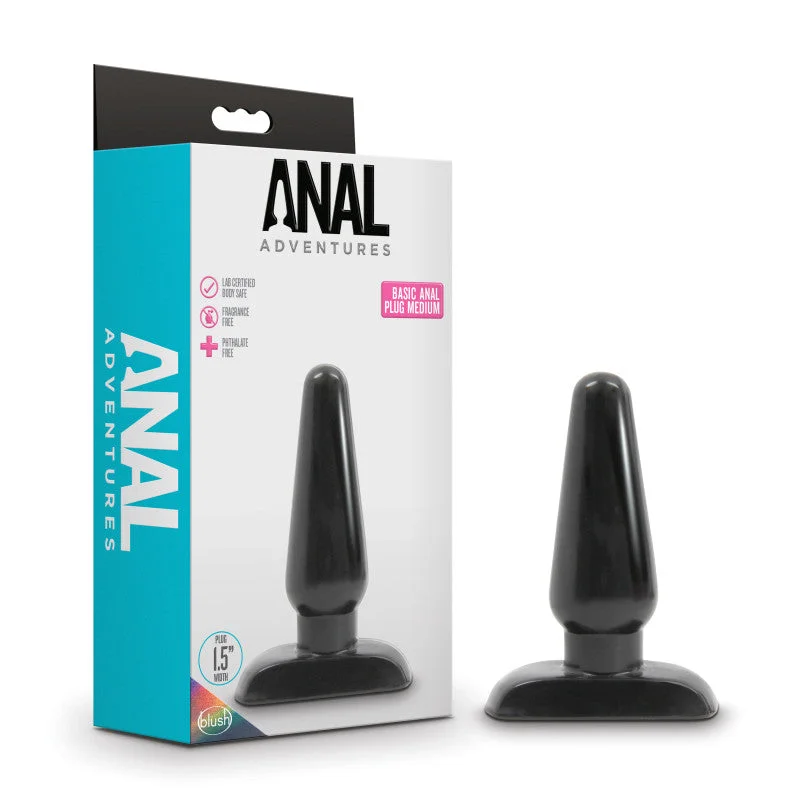 Anal toys for slow pleasure-Anal Adventures Basic Anal Butt Plug - Medium