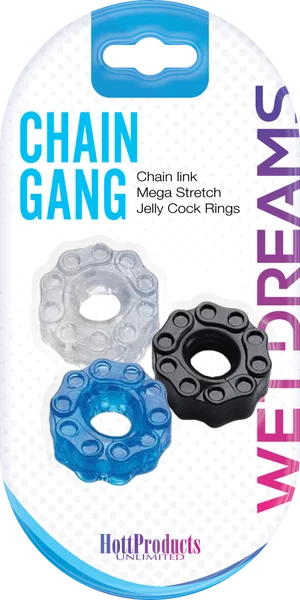 cock ring for tight hold-Chain Gang Erection Rings