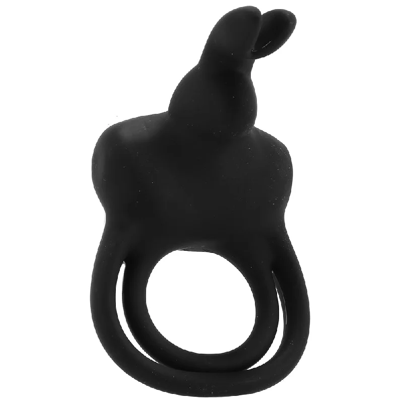 cock ring with remote control-Happy Rabbit Vibrating Cock Ring in Black