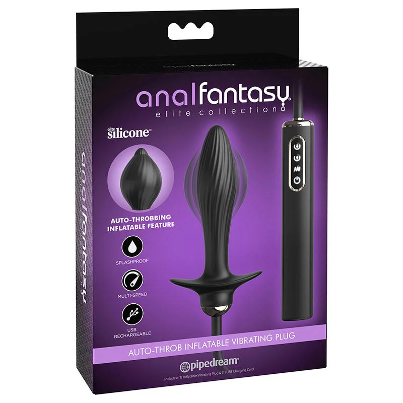 Anal toys with tight seal-Anal Fantasy Elite Auto Throb Inflatable Vibrating Butt Plug