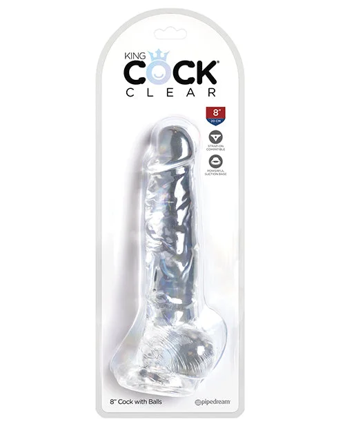 realistic luxury dildo-King Cock Clear 8" Cock w/Balls