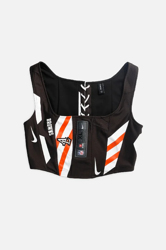 corset for medieval cosplay-Rework Cleveland Browns NFL Corset - M