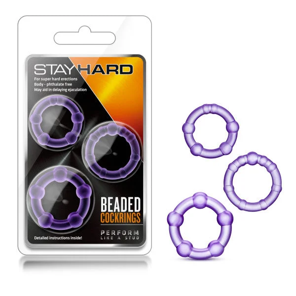 cock ring with great build-Stay Hard Beaded Cockrings-(bl-00011)