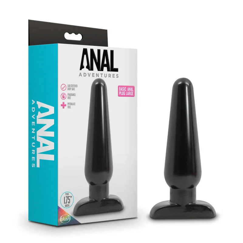 Anal toys with soft edges-Anal Adventures Basic Anal Butt Plug - Large