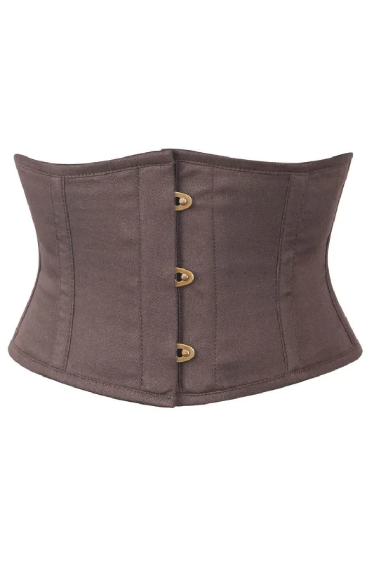 corset for slimming silhouette-Steampunk Corset Belt Coffee Black