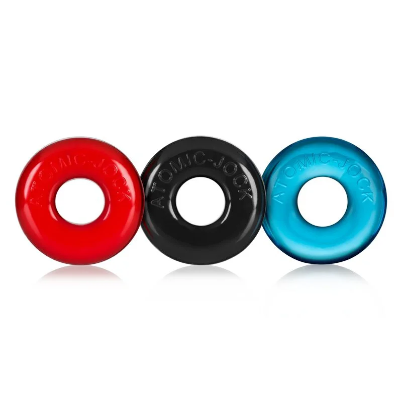 cock ring for sensory play-Ringer Cockring 3 Pc Multicolor