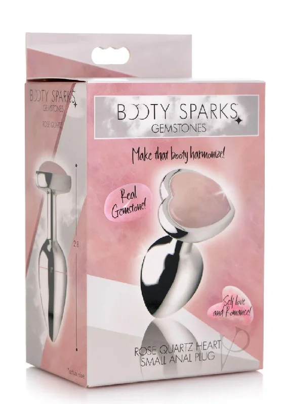 Anal toys for erotic whims-Booty Sparks Rose Quartz Heart Sm Plug