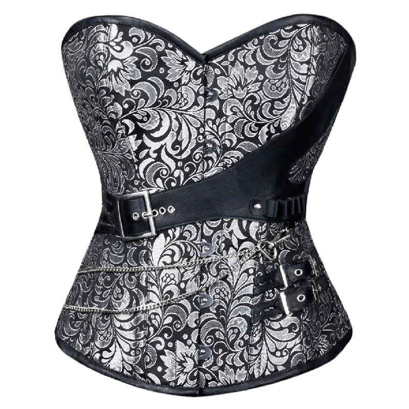 corset dress for gala party-Adamaris Gothic Steel Boned Overbust Corset