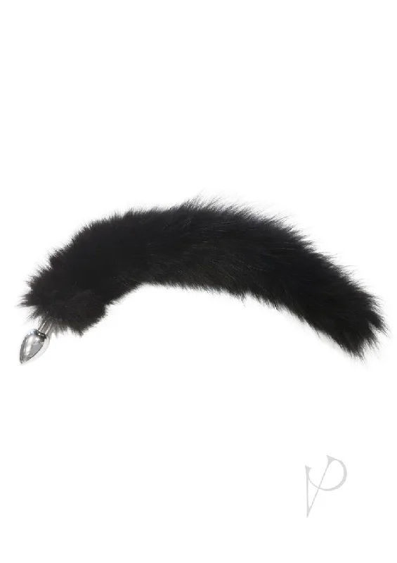 Anal toys with portable design-Rouge Butt Plug Tail Md Blk Fur