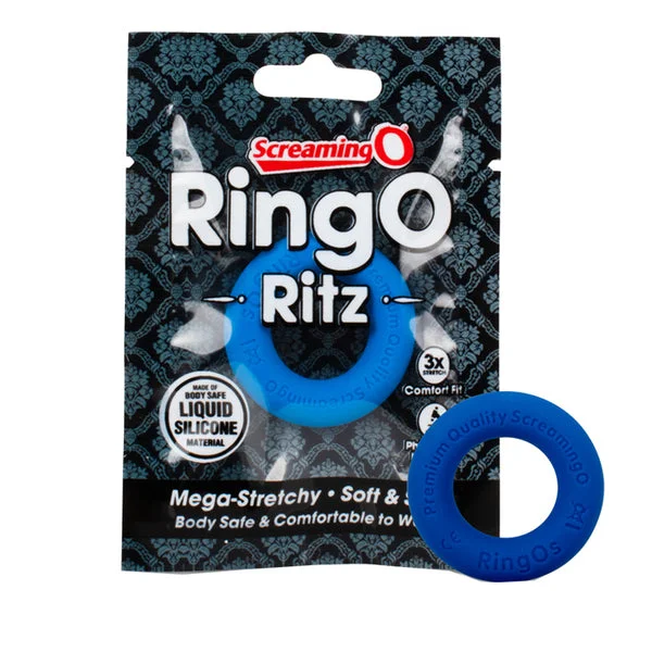 cock ring with modern tech-RingO Ritz (Blue)