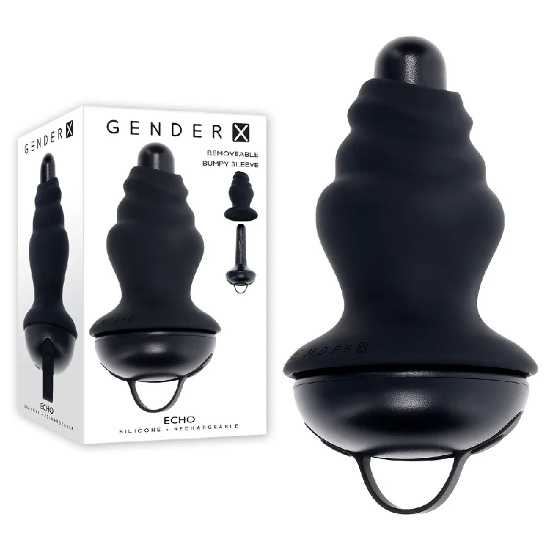 Anal toys for couple joy-Gender X ECHO - Black 15.3 cm USB Rechargeable Butt Plug