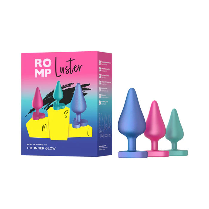 Anal toys with textured finish-ROMP Luster Anal Plug Set