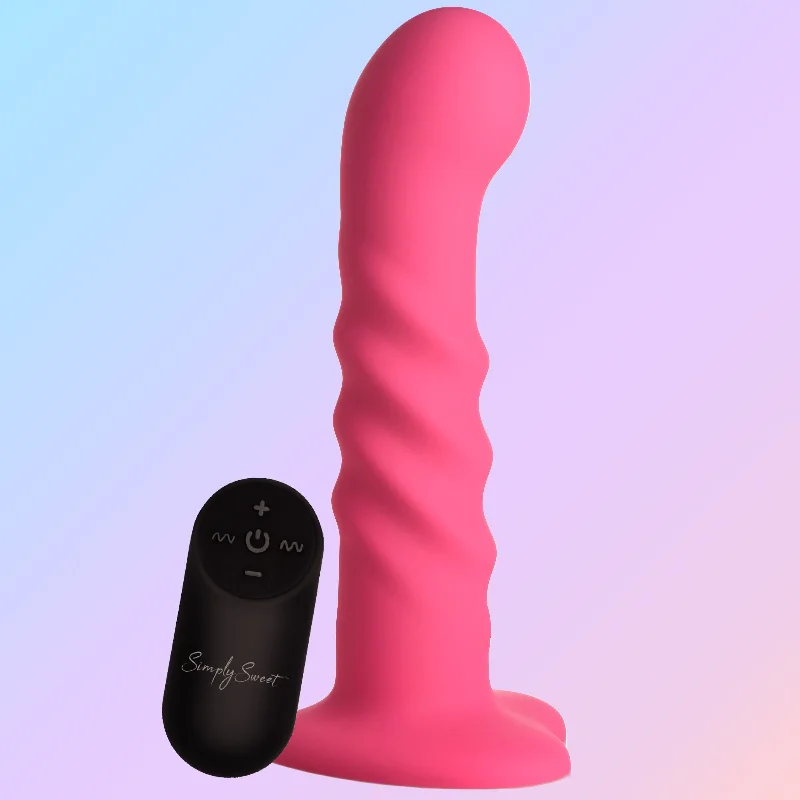 thick anal dildo-21x Vibrating Ribbed Silicone Dildo