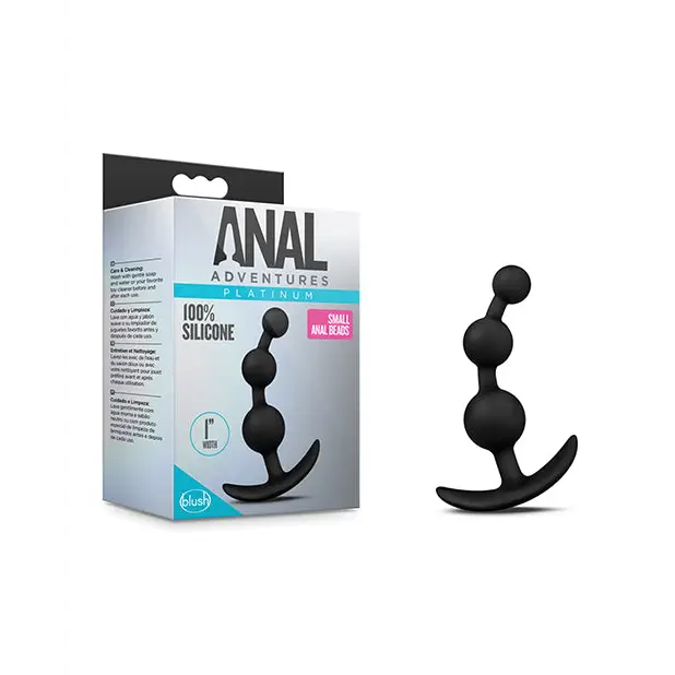 Anal toys for safe pleasure-Blush Anal Adventures Platinum Silicone Small Anal Beads Plug