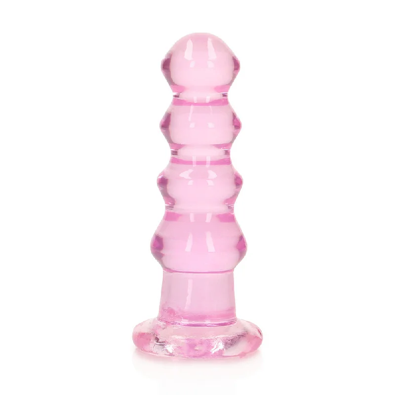 silicone waterproof dildo-RealRock Crystal Clear Curvy 5.5 in. Dildo/Plug Pink