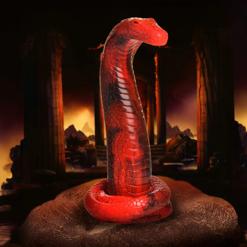 textured beginner dildo-King Cobra Silicone Dildo