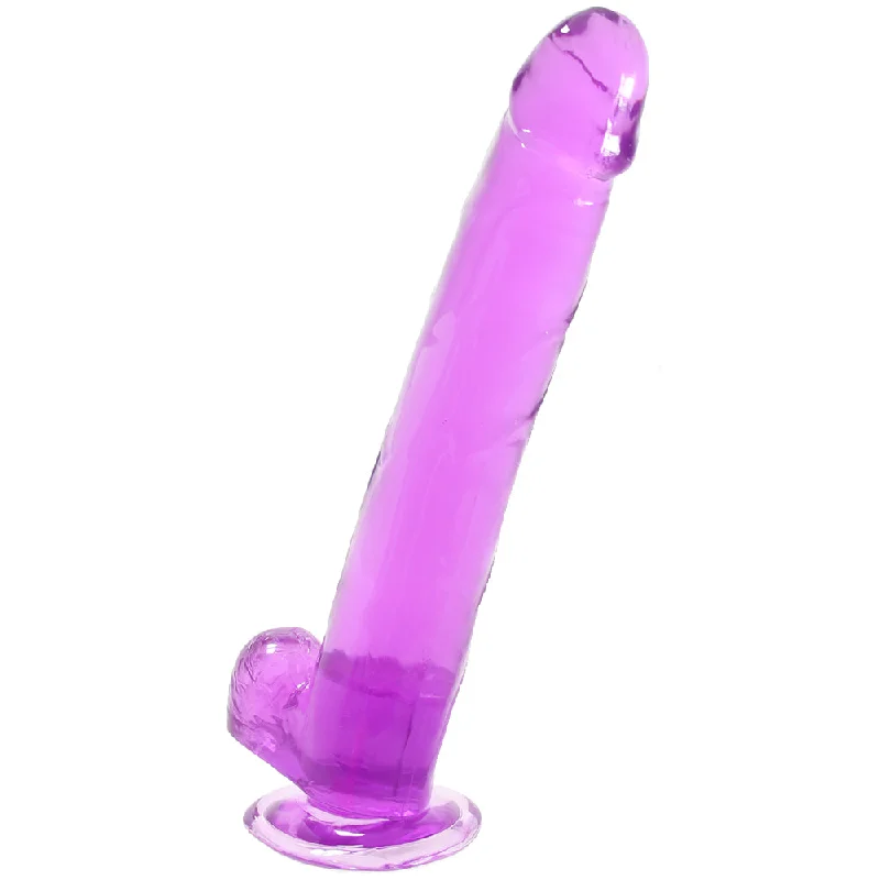 black dildo-Size Queen 10 Inch Jelly Dildo in Purple