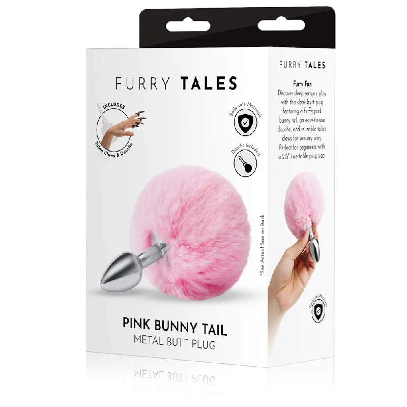 Anal toys with fun texture-WhipSmart Furry Tales Pink Bunny Tail Butt Plug