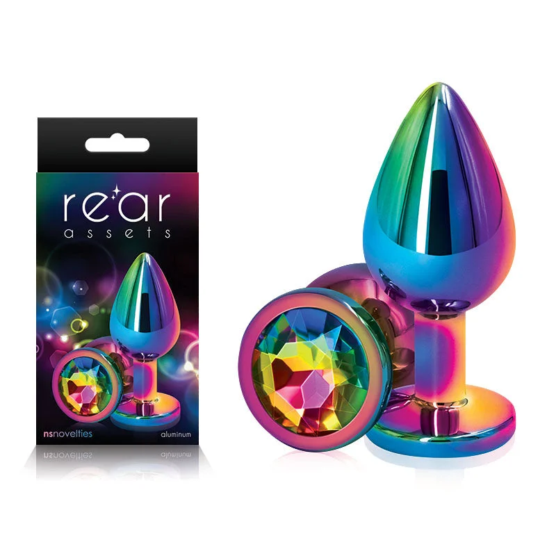 Anal toys for luxury play-Rear Assets Multi Coloured Medium Metal Butt Plug