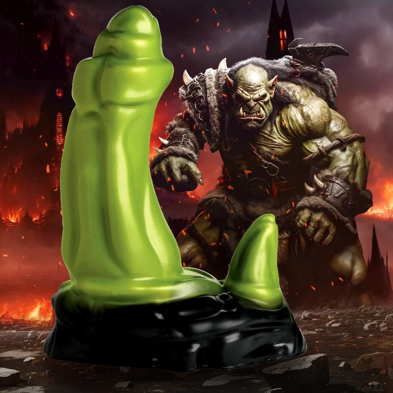 suction cup vibrating dildo-Orc Silicone Dildo