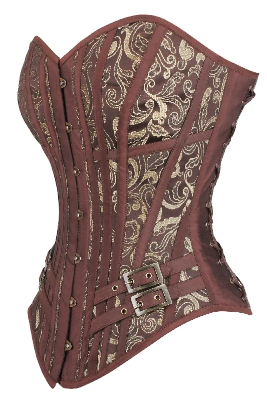 corset with corset stays-Steampunk LARP Overbust Corset with buckles