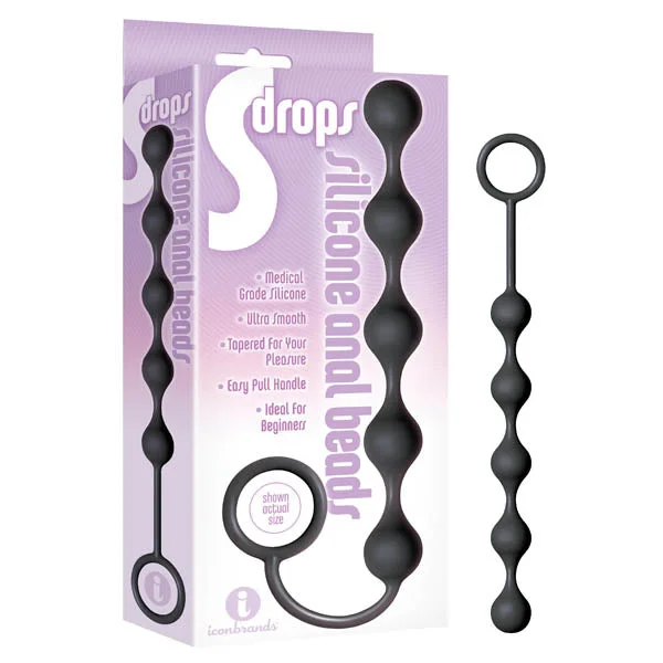 Anal toys for easy removal-S-Drops Silicone Anal Beads