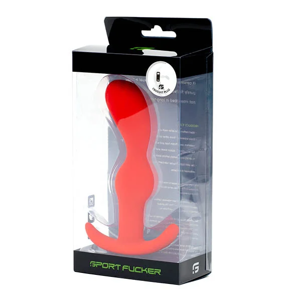 Anal toys with lasting charge-Sport Fucker Medium CrossFit Butt Plug Red